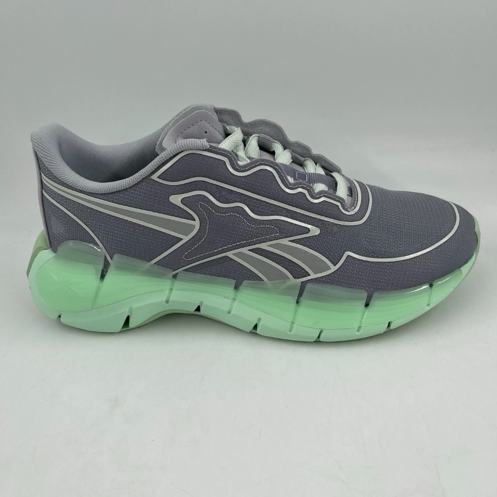 Victoria Beckham X Reebok Unisex Zig Kinetica Grey/Green Sneakers - Size 7.5
